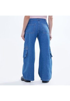 Jean Para Mujer Wide-Leg Color Azul Medio Marca Seven Seven #28160818