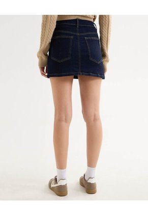 Falda Para Mujer Corto Color Azul Oscuro Marca Seven Seven #28140936