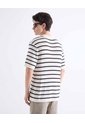 Camiseta Tejida Con Textura  Para Hombre Marfil Seven Seven de Seven Seven