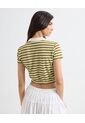 Crop Top Cuello Polo  Para Mujer Café Seven Seven de Seven Seven