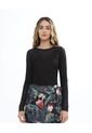Camiseta Para Mujer Manga Larga Color Negro Marca Seven Seven #28095982 de Seven Seven
