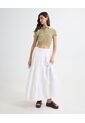 Crop Top Cuello Polo  Para Mujer Café Seven Seven de Seven Seven