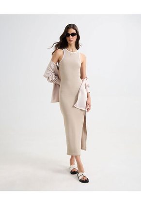 Vestido Para Mujer Manga Sisa Color Cafe Claro Marca Seven Seven #28171329