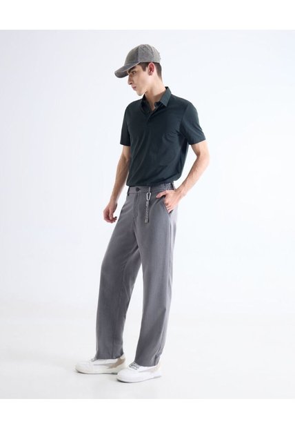 Pantalón Trouser Straigth  Para Hombre Gris Seven Seven