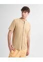 Camisa Para Hombre Manga Corta Cuello Neru Color Camel Marca Seven Seven #45012135 de Seven Seven