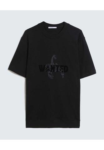 Camiseta Estampado Gamuzado  Para Hombre Negro Seven Seven Seven Seven