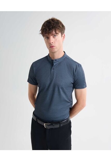 Polo Para Hombre Cuello Mao  Color Gris Oscuro Marca Seven Seven #45110884