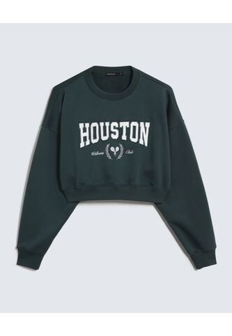 Buzo Crop Houston  Para Mujer Verde Seven Seven Seven Seven