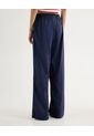 Pantalón Con Lazo En Cintura  Para Mujer Azul Seven Seven de Seven Seven