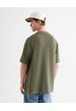 Camiseta Tejida Texturizada Oversize  Para Hombre Verde Seven Seven de Seven Seven