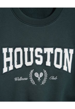 Buzo Crop Houston  Para Mujer Verde Seven Seven