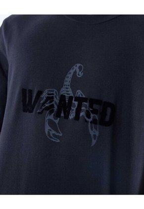Camiseta Estampado Gamuzado  Para Hombre Negro Seven Seven