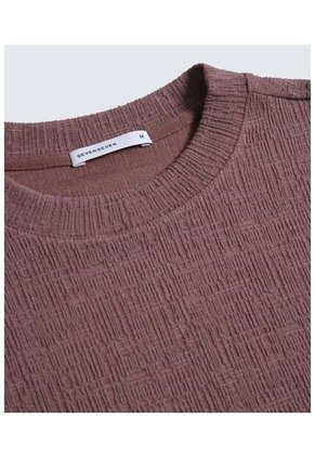 Camiseta Texturizada  Para Hombre Morado Seven Seven