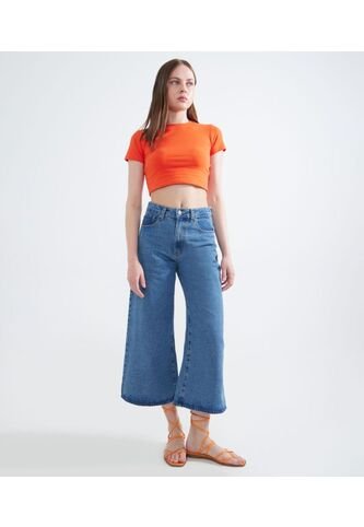 Crop Top Básico  Para Mujer Vino Seven Seven Seven Seven