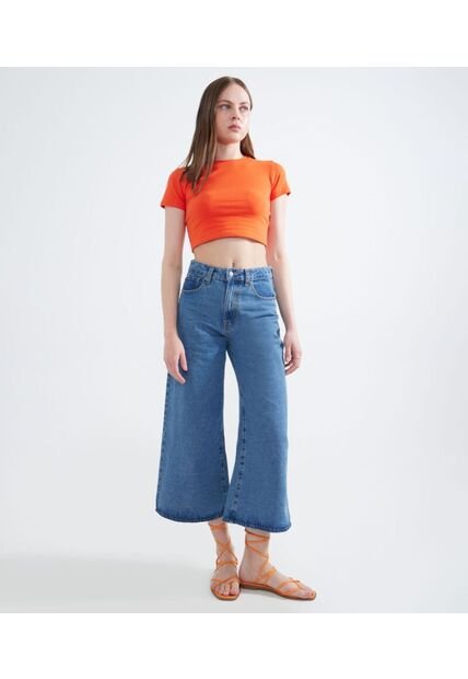 Crop Top Básico  Para Mujer Vino Seven Seven