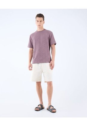 Camiseta Texturizada  Para Hombre Morado Seven Seven