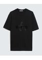 Camiseta Estampado Gamuzado  Para Hombre Negro Seven Seven de Seven Seven