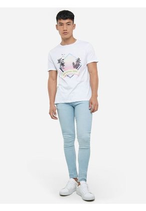 Camiseta Manga Corta Hombre Seven Algodón Blanco 45091987-10215