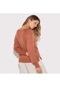 Saco Para Mujer Cuello Redondo Color Terracota Marca Seven Seven #28330609 de Seven Seven