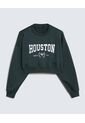 Buzo Crop Houston  Para Mujer Verde Seven Seven de Seven Seven