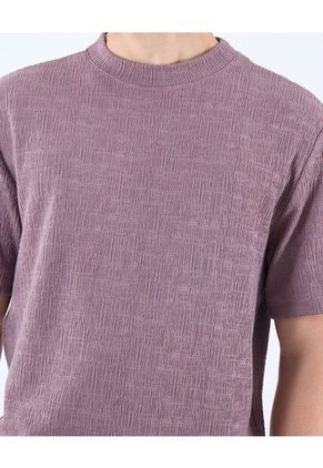 Camiseta Texturizada  Para Hombre Morado Seven Seven