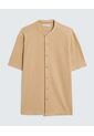 Camisa Para Hombre Manga Corta Cuello Neru Color Camel Marca Seven Seven #45012135 de Seven Seven