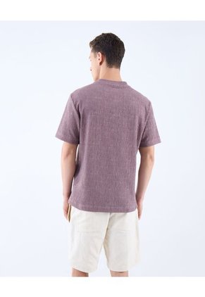 Camiseta Texturizada  Para Hombre Morado Seven Seven