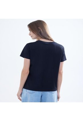 Camiseta Para Mujer Manga Corta Color Negro Marca Seven Seven #28095709