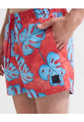 Pantaloneta Para Hombre De Baño Corta Color Rojo Marca Seven Seven #45280077