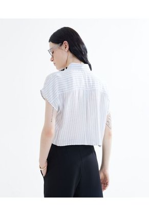 Blusa Para Mujer Manga Corta Color Celeste Marca Seven Seven #28123841