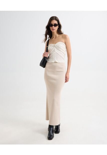 Falda Para Mujer Largo Color Arena Marca Seven Seven #28140898