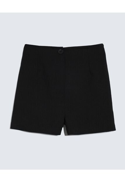 Short Tiro Alto  Para Mujer Negro Seven Seven
