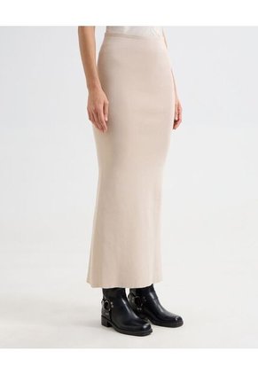 Falda Para Mujer Largo Color Arena Marca Seven Seven #28140898