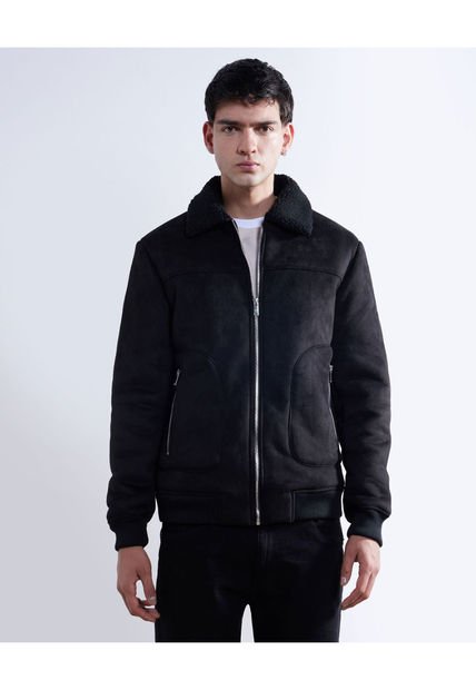 Chaqueta Para Hombre Trucker Color Negro Marca Seven Seven #45080433