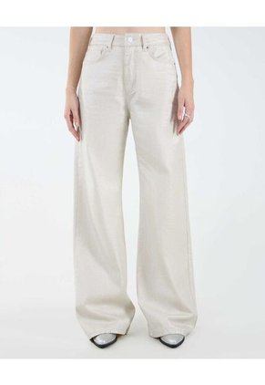 Jeans Wide Leg Tono Claro  Para Mujer Crudo Seven Seven