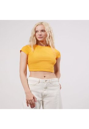 Camiseta Para Mujer Manga Corta Color Naranja Marca Seven Seven #28095676
