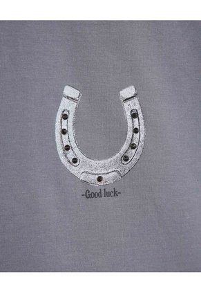 Camiseta Estampado Metalizado Con Taches  Para Mujer Gris Seven Seven