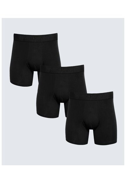 Pack X 3 Bóxer Medio X3 Para Hombre Negro Seven Seven