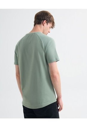 Camiseta Manga Corta Texturizada  Para Hombre Verde Seven Seven
