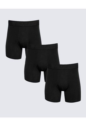 Pack X 3 Bóxer Medio X3 Para Hombre Negro Seven Seven