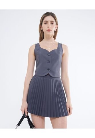 Chaleco Para Mujer  Color Gris Oscuro Marca Seven Seven #28250115 Seven Seven