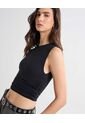 Camiseta Efecto Drapeado  Para Mujer Negro Seven Seven de Seven Seven