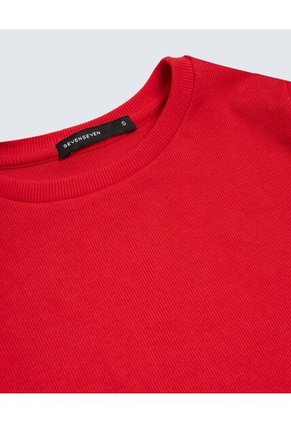 Camiseta Para Mujer Manga Larga Cuello Redondo Color Rojo Marca Seven Seven #28096175