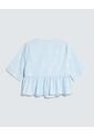 Blusa Con Lace Up  Para Mujer Azul Seven Seven de Seven Seven