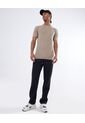 Camiseta En Tricot  Para Hombre Avena Seven Seven de Seven Seven
