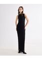 Vestido Maxi Con Pedrería  Para Mujer Negro Seven Seven de Seven Seven