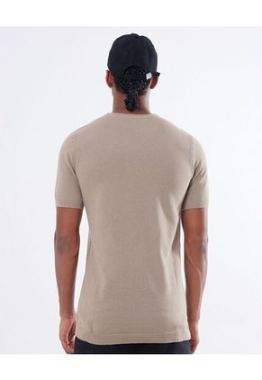 Camiseta En Tricot  Para Hombre Avena Seven Seven