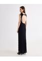 Vestido Maxi Con Pedrería  Para Mujer Negro Seven Seven de Seven Seven