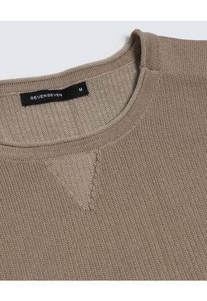 Camiseta En Tricot  Para Hombre Avena Seven Seven