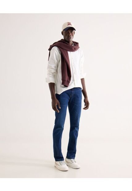 Jean Regular Tono Medio  Para Hombre Azul Seven Seven